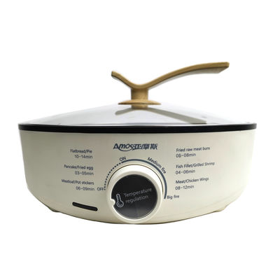 1300W 12 Inch Round Home Electric Skillet Pizza Maker Multifunctional