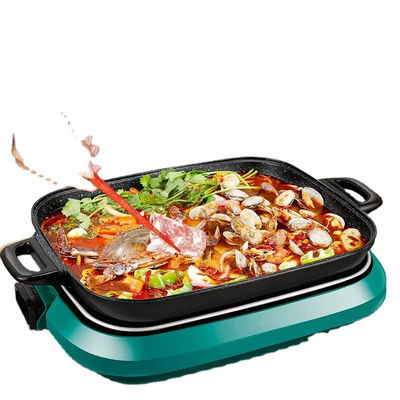 3 In 1 7L Multifunction Electric Hot Pot Steamboat Barbecue Grill Cookware With Detachable Plate